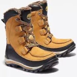 Timberland Junior CHILLBERG WATERPROOF Wheat Nubuck Boots Size 12.5 Boys NWOB